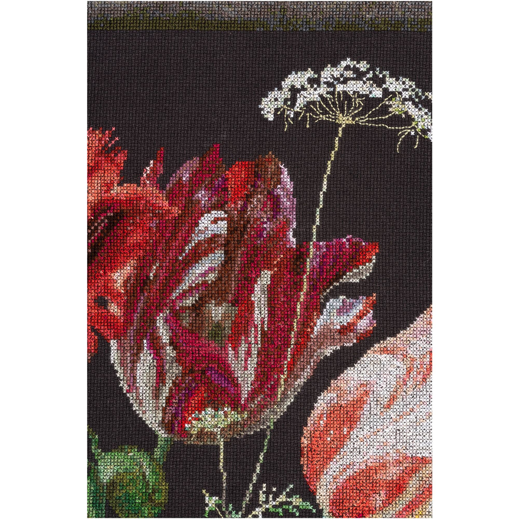 Thea Gouverneur Since 1959® Flower Still Life Counted Cross Stitch Kit